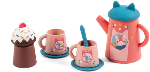 Lilliputiens Teeset Badespielzeug Jeanne Katze mehrfarbig Rollenspiel