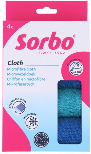 Sorbo Mikrofaser Reinigungstücher recycled 4 Stück – nachhaltige Putztücher