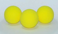 3 Schaumstoffbälle 70 mm gelb im Pack.