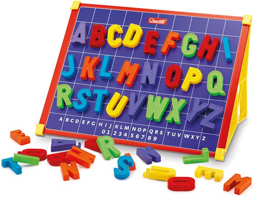 Quercetti Magnettafel Lernspielzeug ABC 53-teilig magnetisch