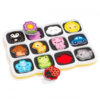 Quercetti magnetisches Formenpuzzle Tiere und Farben für Kinder-2