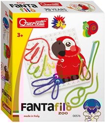 Quercetti Fanta Filo Dierentuin Veters Rijgen, 14dlg.