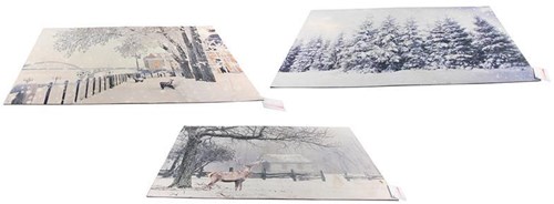Svenska Living Fußmatte Winter 43x73cm Weihnachten grau Anti-Rutsch