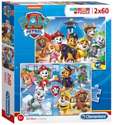 Clementoni Puzzle PAW Patrol 2x60 Teile Karton Kinderpuzzle