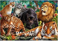 Clementoni Puzzle Tiere - Wild Cats 500 Teile Puzzle-2