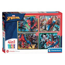 Clementoni Spiderman Puzzle - 4 in 1 - Kinderpuzzle Karton