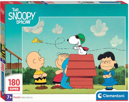 Clementoni Puzzle Peanuts Snoopy 180 Teile Karton Kinderpuzzle