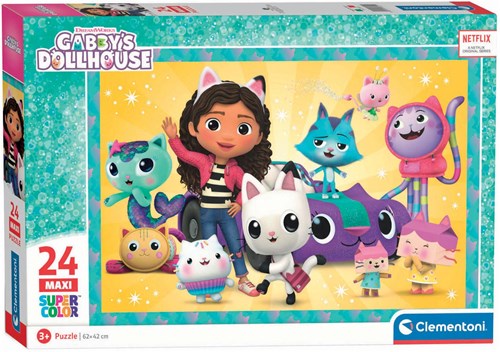 Clementoni Puzzle Gabby's Dollhouse - Super Color Maxi - 24 Teile