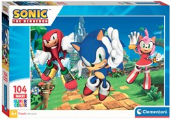 Clementoni Puzzle - Sonic - 104 Maxi Teile - Kinderpuzzle Karton