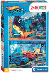 Clementoni Puzzle - Hotwheels - 2x60 Teile - Kinderpuzzle Karton