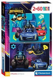 Clementoni Puzzle - Batwheels - 2x60 Teile - Karton - Kinder