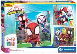 Clementoni Legpuzzel Super Color Vierkant Marvel Spidey and His Friends, 3x48st.