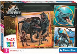 Clementoni Puzzle Jurassic World 3x48 Teile - Kinderpuzzle