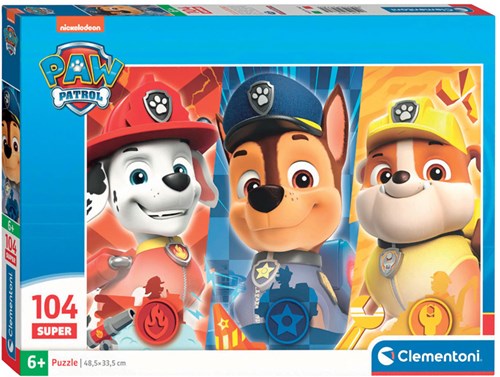 Clementoni Puzzle - Paw Patrol - 104 Teile - Kinderpuzzle aus Karton
