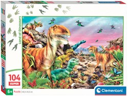 Clementoni Puzzle - Kinderpuzzle - 104 Teile - Dinosaurier - Karton