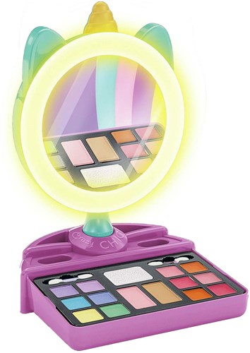 Clementoni Crazy Chic - Make-up Spiegel für Kinder mit Licht und Aufbewahrung