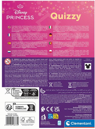 Clementoni Disney Prinzessin Lernspiel mit elektronischem Stift Quiz-2