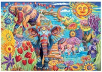 Clementoni Puzzle 500 Teile - Elefanten Karneval - Kunst Puzzle-2