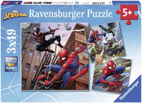 Ravensburger Spiderman Puzzle 3x49 Teile Kinderpuzzle Karton