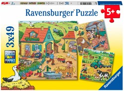 Ravensburger Puzzle Bauernhof - 3x49 Teile - Kinderpuzzle Tiere