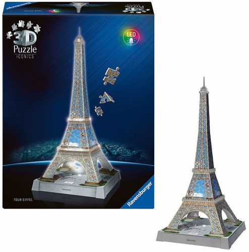 Ravensburger 3D Puzzle Eiffelturm mit Licht - 243 Teile - LED-3