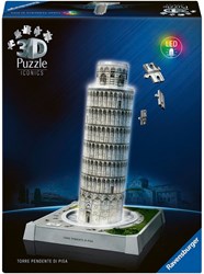 Ravensburger 3D Puzzle Schiefer Turm von Pisa mit Licht - Iconics - 231 Teile