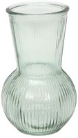 Svenska Living Vase Kugelform Glas Blau Lines modernes Design 18cm
