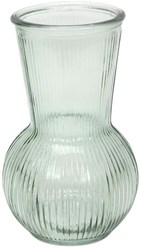 Svenska Living Vase Kugelform Glas Blau Lines modernes Design 18cm