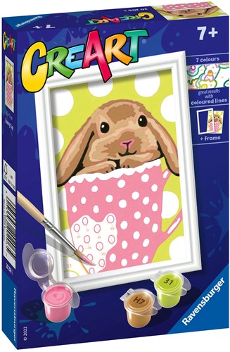 Ravensburger Malen nach Zahlen - CreArt Hasenbecher Bastelset