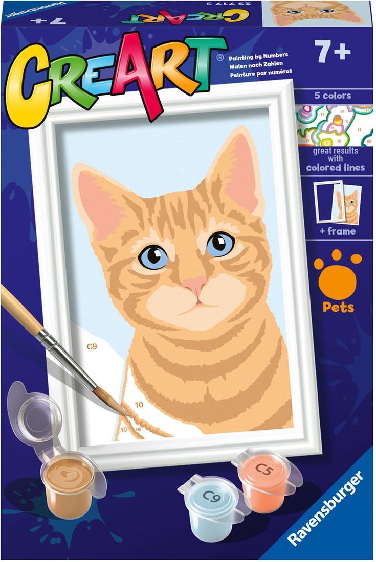 Ravensburger Malen Nach Zahlen 27857 – Tapsiges Kätzchen, 13x18 Cm, Mit Acrylfarben In Näpfchen & Rahmen Für Kinder Und Erwachsene Ravensburger Malen Nach Zahlen 27857 – Tapsiges Kätzchen, 13x18 Cm, Mit Acrylfarben In Näpfchen & Rahmen Für Kinder Und Erwachsene
