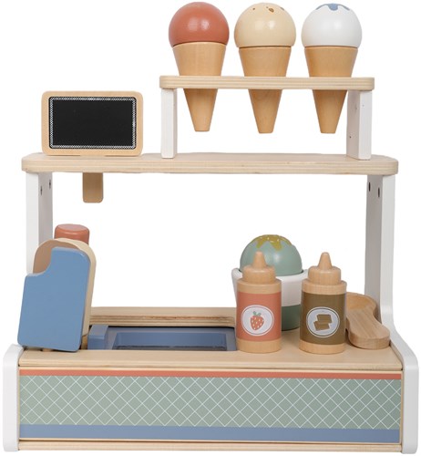 Atan Eiscreme-Set aus Holz