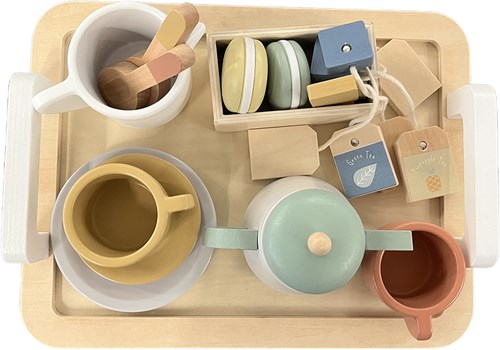 Atan Holz Teeservice Spielzeug - langlebiges Holz Teeset für Kinder-2
