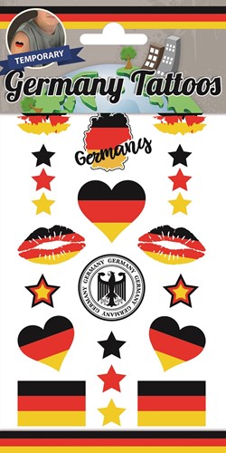 Totum Tattoos Deutschland - temporäre Klebetattoos EM WM Deutschland Flagge