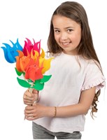 Toi-Toys Holz Windmühle Tulpe bunt Garten Spielzeug Dekoration-2