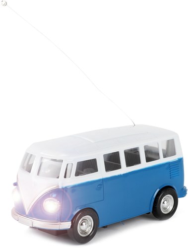 Toi-Toys RC Retro Bus Spielzeugauto mit Licht und Sound - blau weiß-3