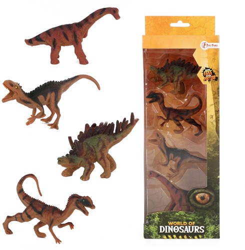 Dinosaurier Spielzeug Set - World of Dinosaurs - 4 realistische Dinos-2
