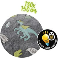 Im Dunkeln leuchtende Decke Dino 35562A-3