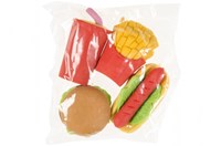 Gummis Fastfood Set 4-teilig - bunte Schulaccessoires