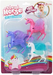 Mini Einhorn Spielzeug Set - Dream Horse - 3 Stück - magische Spielfiguren