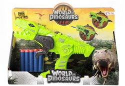 World of Dinosaurs Dino-Pistole mit Schaumstoffpfeilen - Spielzeug Dino Pistole
