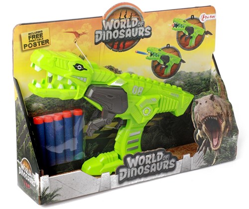 World of Dinosaurs Dino-Pistole mit Schaumstoffpfeilen - Spielzeug Dino Pistole-2