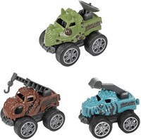 World of Dinosaurs Dinotruck met 3 Pull-back Auto's-3