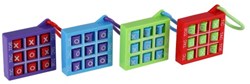 Toi-Toys Schlüsselanhänger Tic Tac Toe Spiel - kompaktes Reisespiel für Kinder