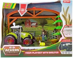 Ackers Ville Paardenstal met Tractor Licht en Geluid Speelset, 14dlg.