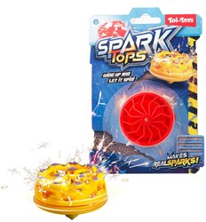 Toi-Toys Aufziehkreisel Spielzeug mit Feuerstein und Funkeneffekt