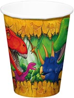 Folat Dino Becher Pappe 250ml 6 Stück Kinderparty