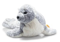 Steiff Plüsch Robbe Kuscheltier Aila - 40 cm - hellgrau - weiches Spielzeug