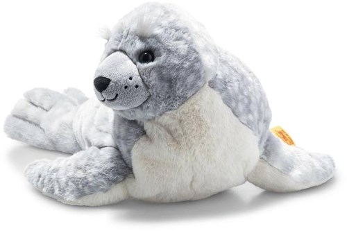 Steiff Plüsch Robbe Kuscheltier Aila - 40 cm - hellgrau - weiches Spielzeug
