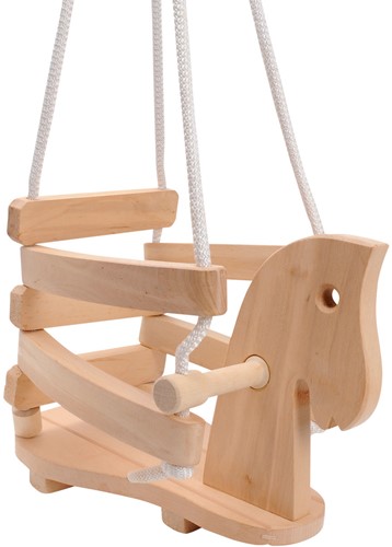 Playwood Holzschaukel Pferd - Schaukel Sitz für Kinder Garten