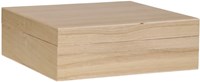 Playwood Holzbox Quadrat mit losem Deckel - Aufbewahrungsbox Braun 20x20x5,7 cm